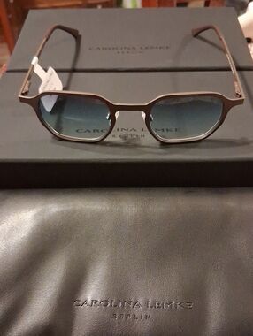 Mens Carolina Lemke Berlin Rubber Brown Blue Radient Lens Sunglasses Or Opticals